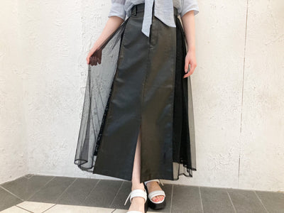 RECOMMEND【Laceleather Skirt 】