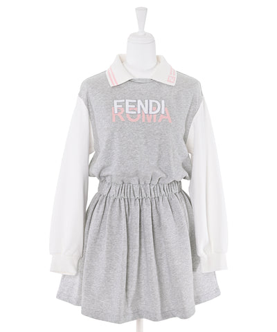 485)FENDI フェンディ 12+ キッズ ワンピース コットン - キッズ服(100cm~)