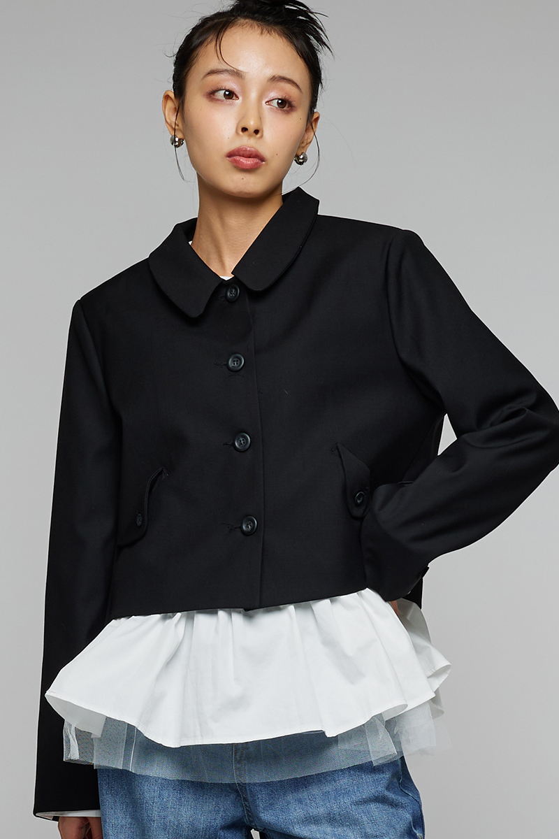 ラウンドカラージャケット