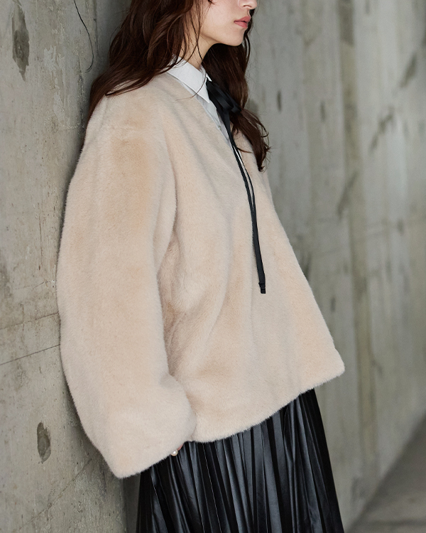 ファー2WAYトップス