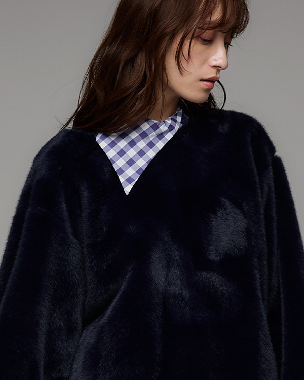 ファー2WAYトップス