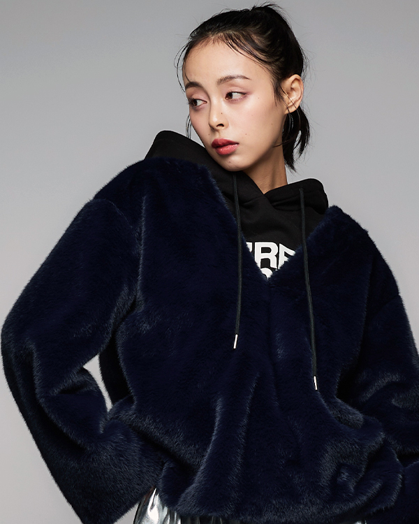 ファー2WAYトップス