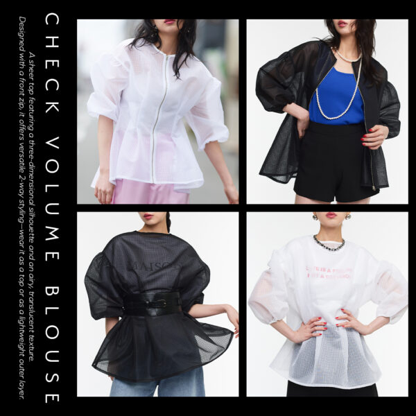 CHECK VOLUME BLOUSE