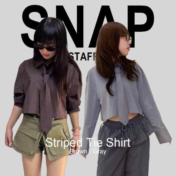 STAFF SNAP|着回し力抜群!ストライプネクタイシャツ