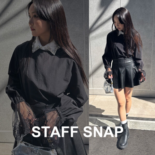 【SNAP : 156cm/骨格ウェーブ】繊細なディテールで魅せる、フェミニンモード