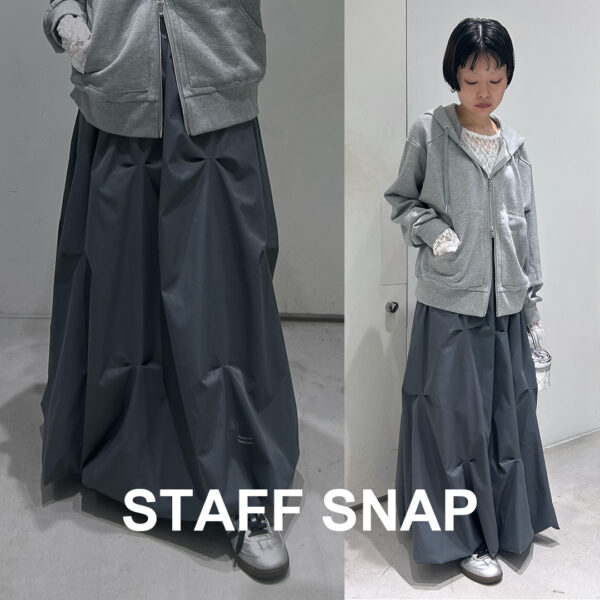 【SNAP : 153cm/骨格ウェーブ】レースを効かせた、大人のグレートーンスタイル