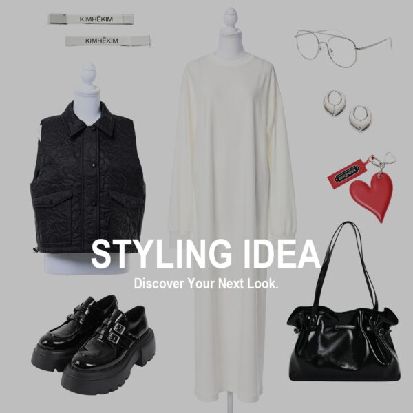 【STYLING IDEA】甘さとエッジを掛け合わせた、モノトーンミックススタイル
