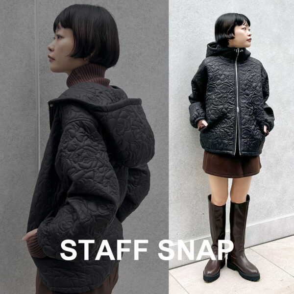 【SNAP : 153cm/骨格ウェーブ】フラワーキルティングで楽しむ大人のモードカジュアル